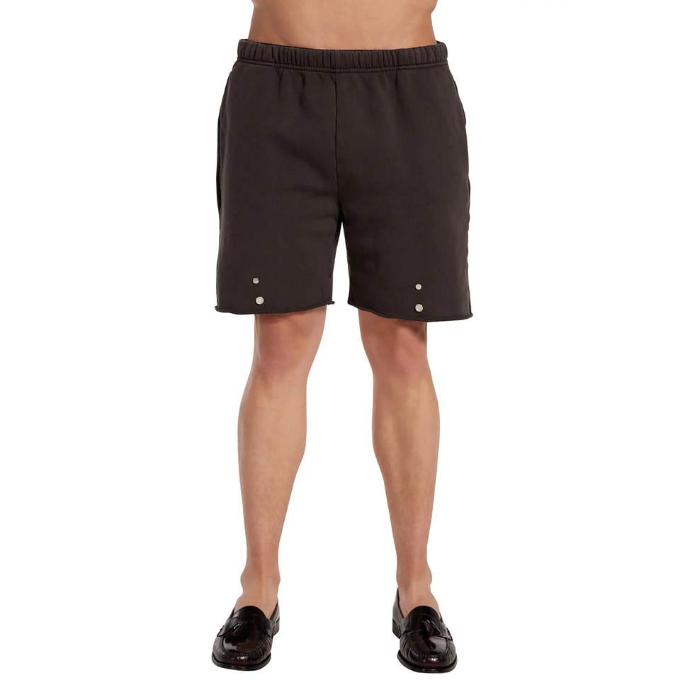 Les Tien Snap Front Shorts (Vintage Black) - Shop