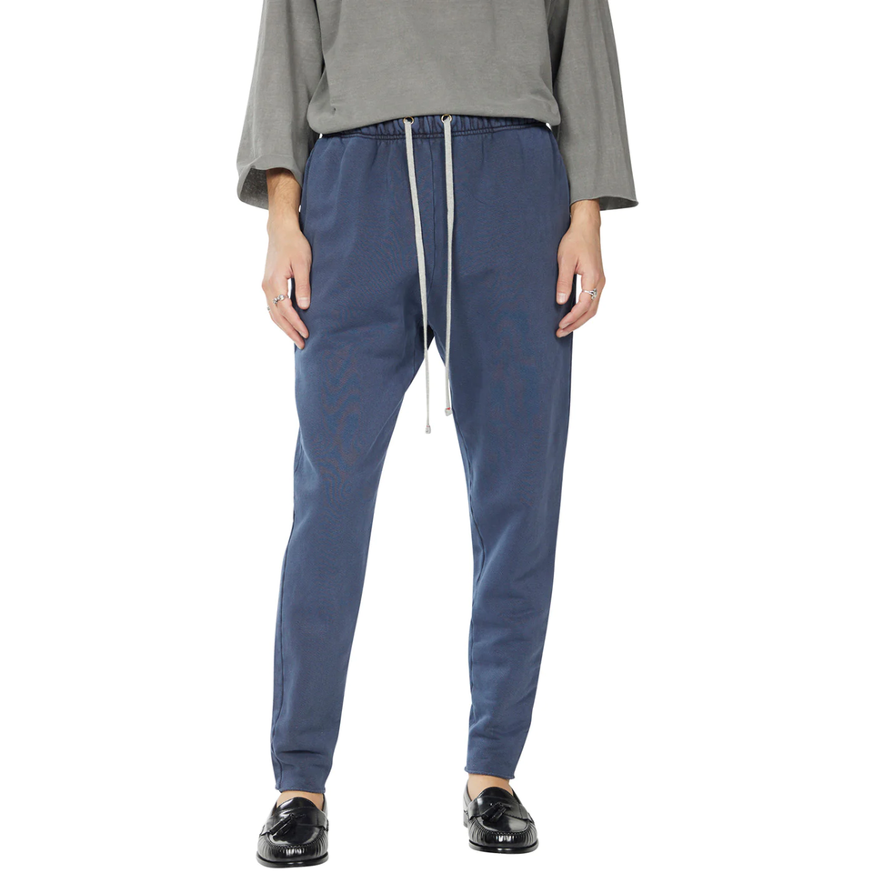 Les Tien Heavyweight Warm Up Pants (Washed Denim) - Men's Bottoms