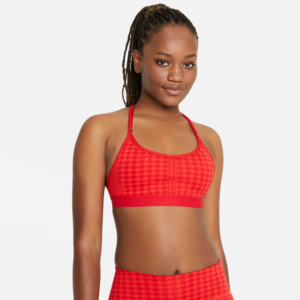 Nike Dri-fit Indy Icon Clash Sports Bra (Chile Red/University Red) - Women's Apparel