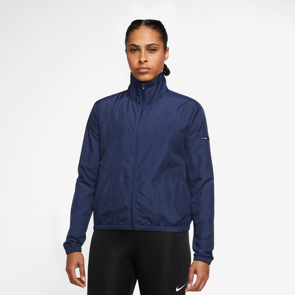 Nike Women's Dri-Fit Icon Clash Jacket (Midnight Navy/Black) - Women's Apparel