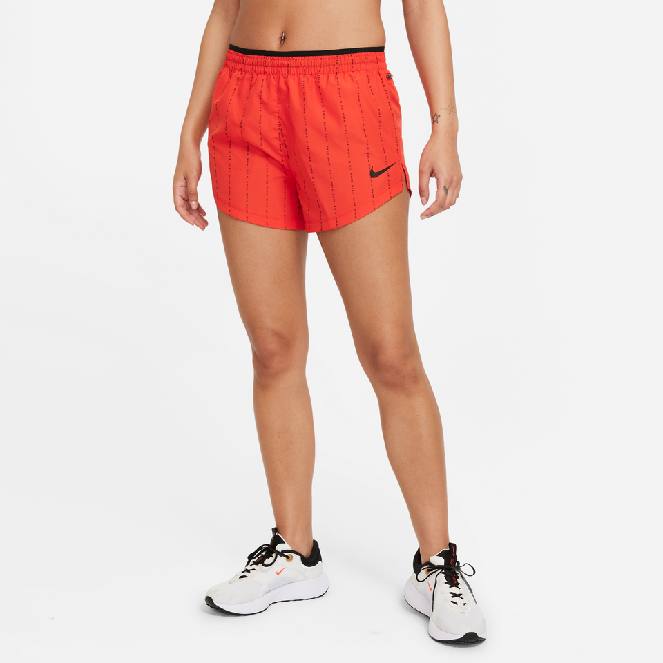 Nike Women's Dri-Fit Tempo Luxe Icon Clash Shorts (Chile Red/Black) - Women's Apparel