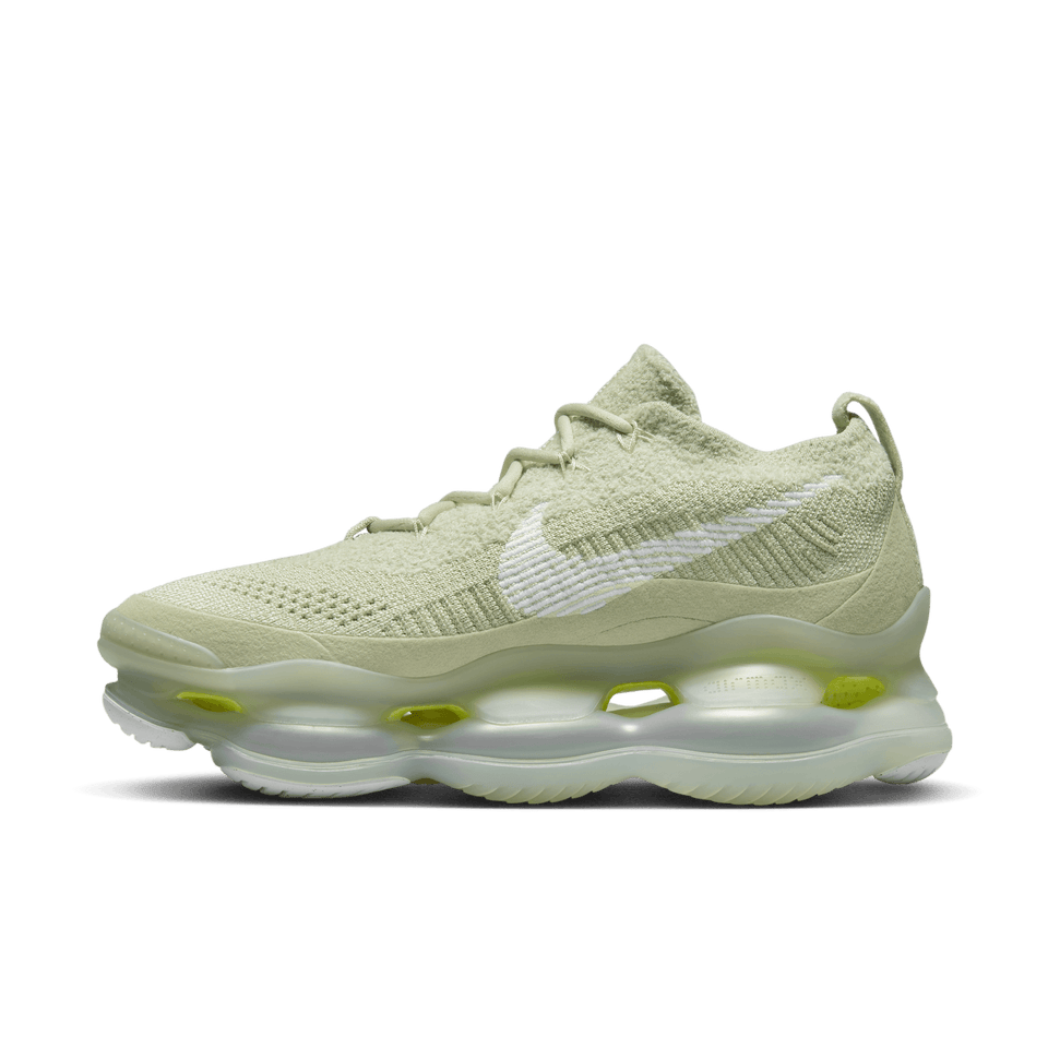 Women's Nike Air Max Scorpion Flyknit (Olive Aura/White-Volt) - Women's - Footwear