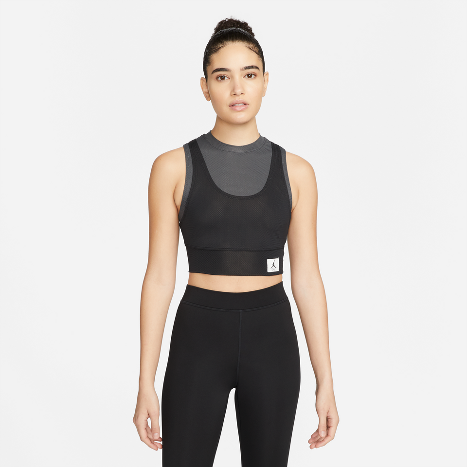 Jordan Essentials Women's Cropped Top (Anthracite/Black) - Women's Tees/Tanks