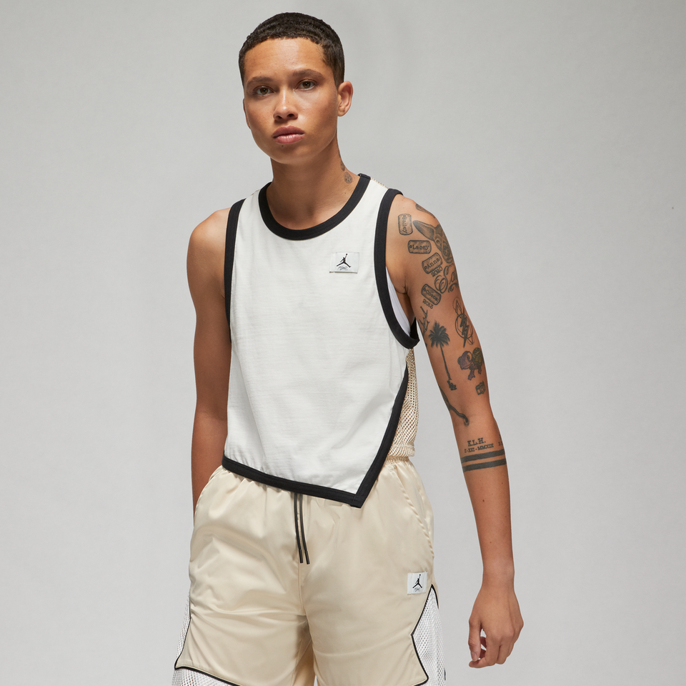 Jordan Essentials Women's Jersey Tank (Sail/Sanddrift-Black) - Women's Tees/Tanks