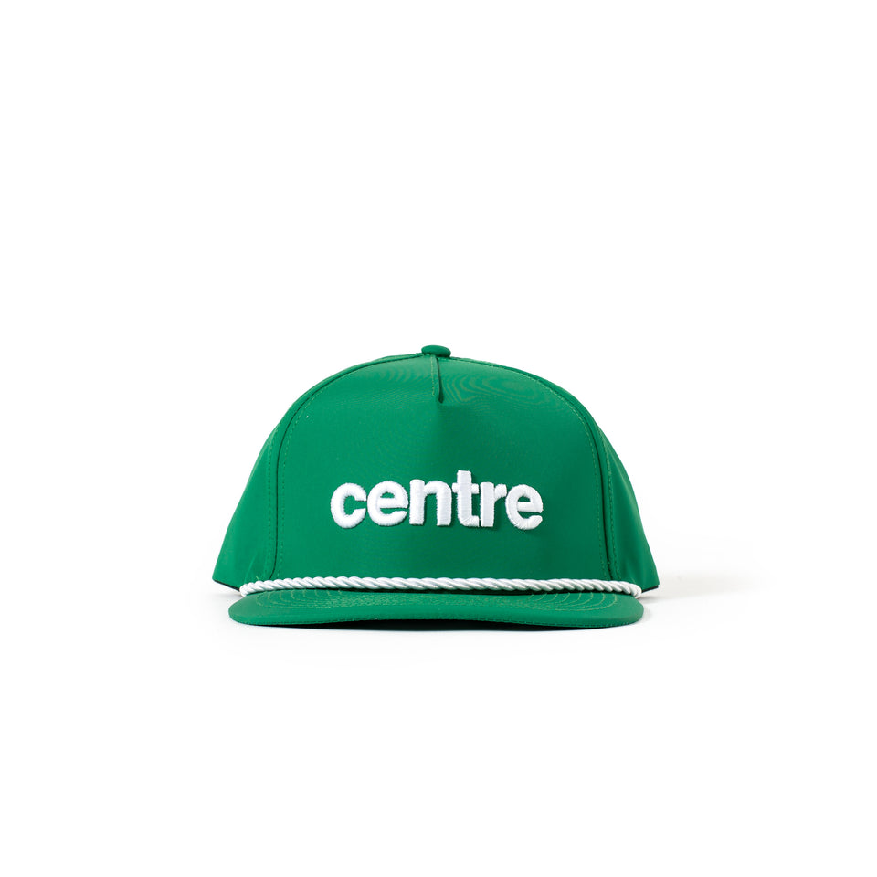 Centre Wordmark 5 Panel Hat (Green) - Accessories
