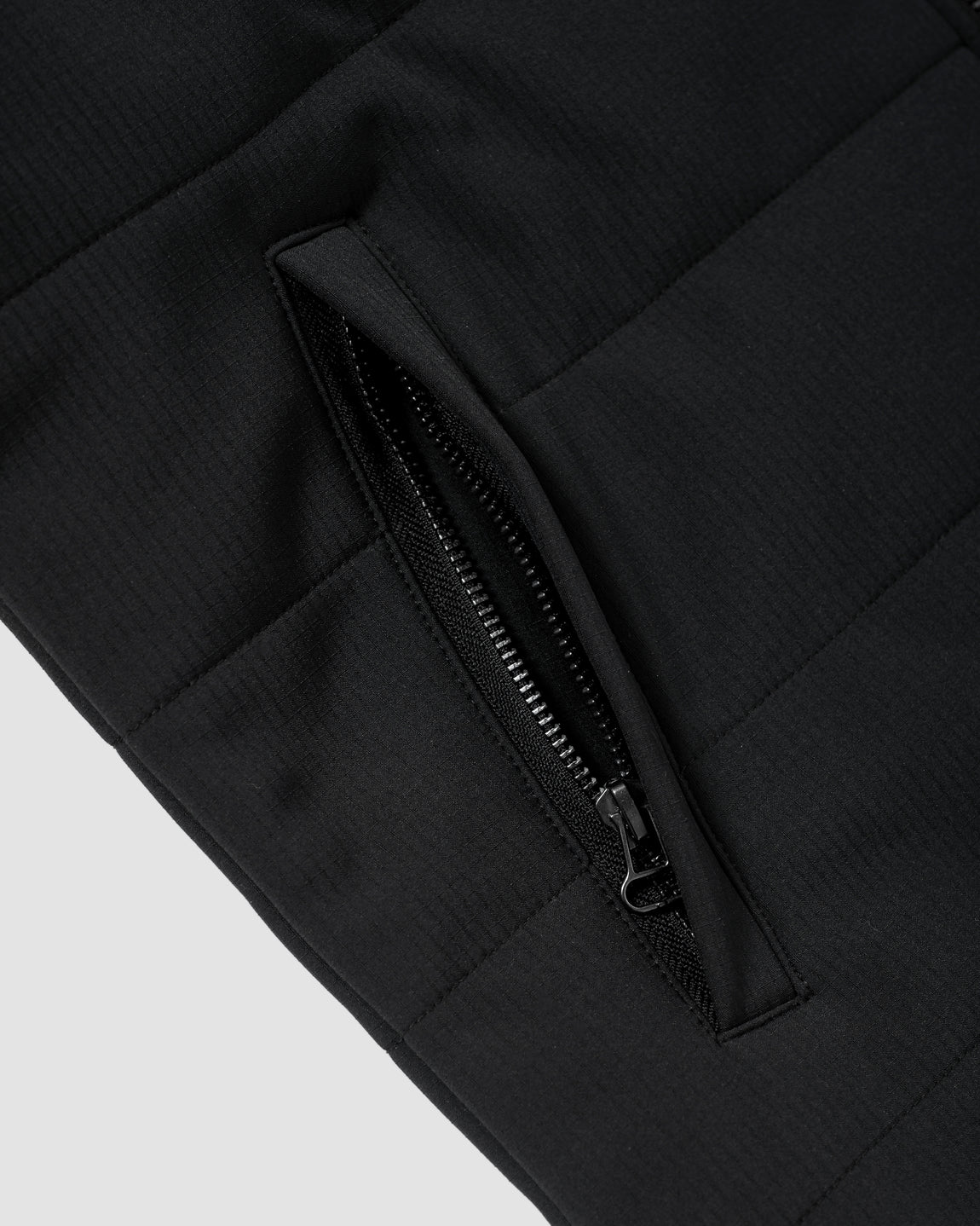 Centre Full Zip Puff Jacket (Black/White) - Centre Full Zip Puff Jacket (Black/White) - 