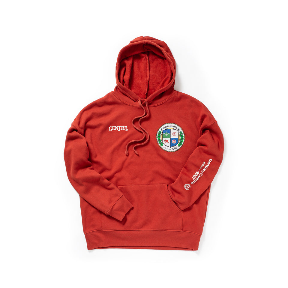 Centre Crest Lightweight Pullover Hoodie (Brick Red) - Centre - Hoodies and Sweatshirts