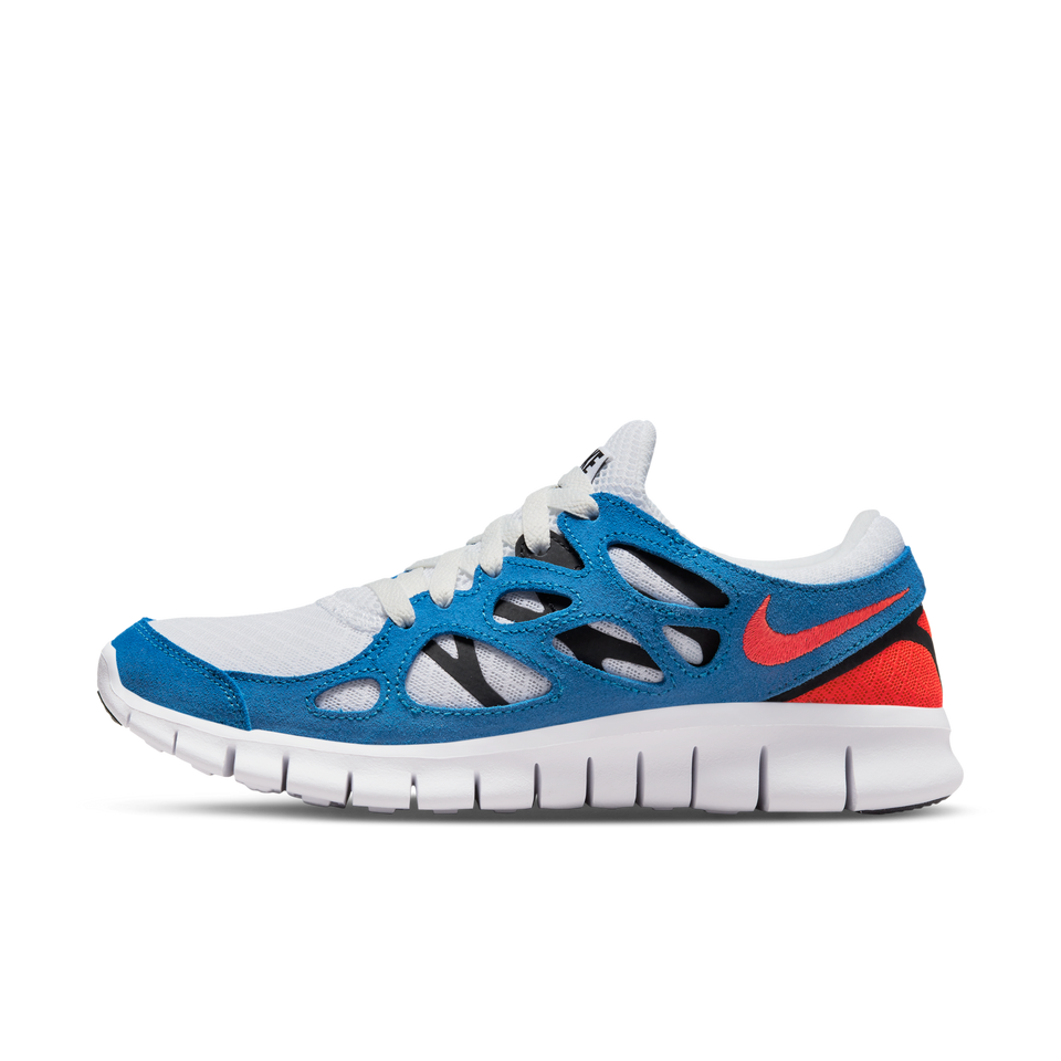 Nike Women's Free Run 2 (White/Bright Crimson/Photo Blue-Black) - july 2022 sale