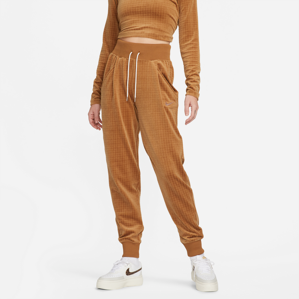 Nike Sportswear Women's High-Waisted Velour Joggers (Ale Brown/Ironstone) - Women's Apparel