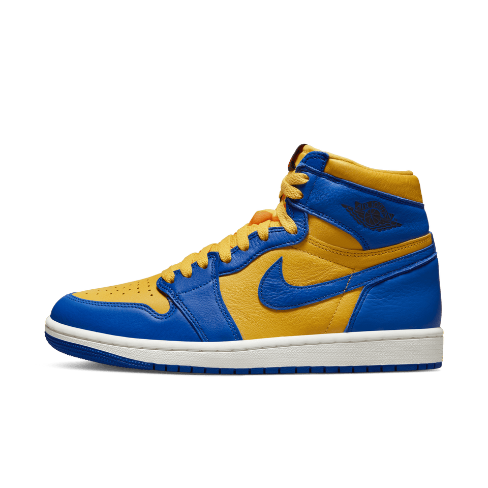 Women's Air Jordan 1 Retro High OG (Varsity Maize/Game Royal-Sail) - Women's - Footwear