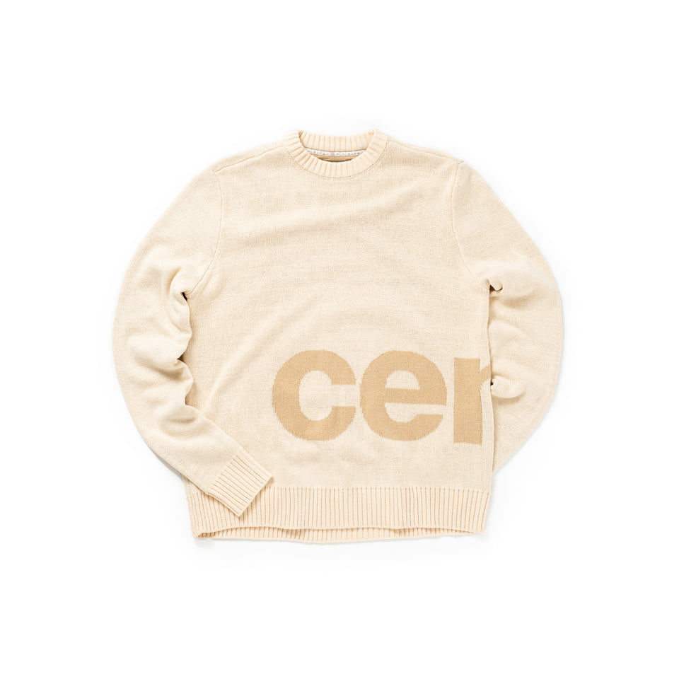 Centre Intarsia Knit Sweater (Oatmeal) - Centre Hoodies/Sweatshirts