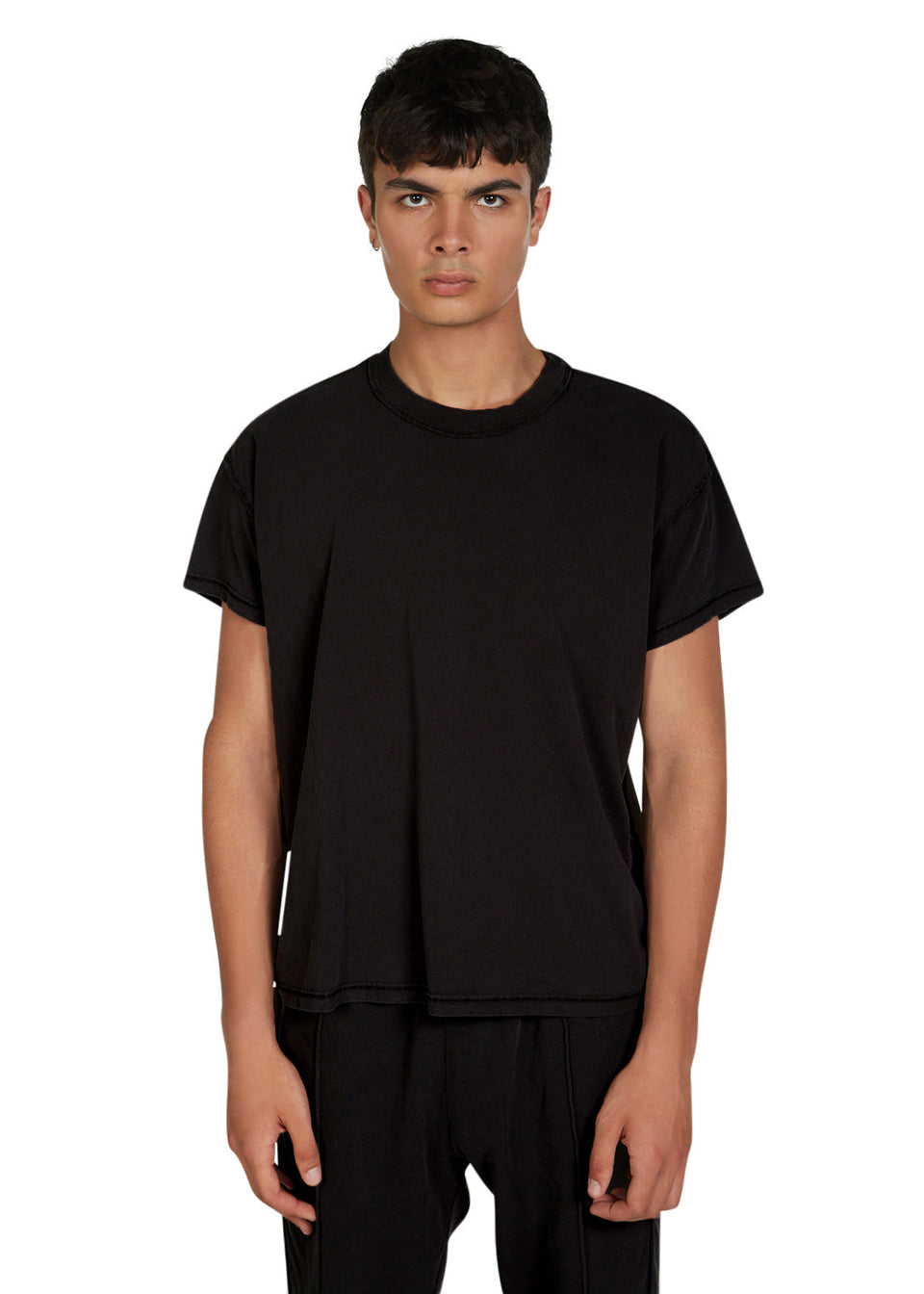 Les Tien Lightweight Inside Out Tee (Jet Black) - Les Tien