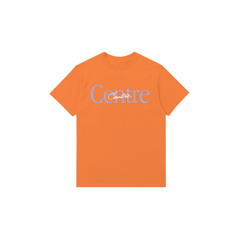 Centre Mixed Media Script Tee (Melon) - update