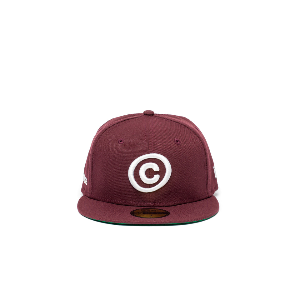 Centre x New Era 59FIFTY Icon Cap (Maroon) - Centre Hats