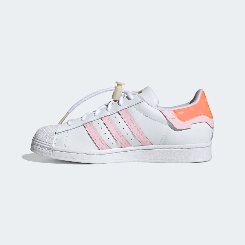 Adidas Women's Superstar (White/Clear Pink/Solar Red) - Adidas Women's Superstar (White/Clear Pink/Solar Red) - 