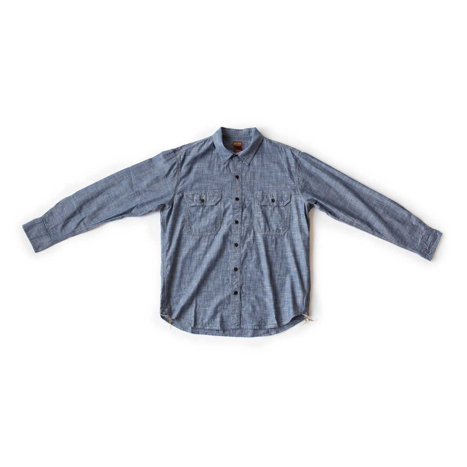 Dickies 1922 Long Sleeve Shirt (Blue Selvedge Chambray) - Men's Tees/Tanks