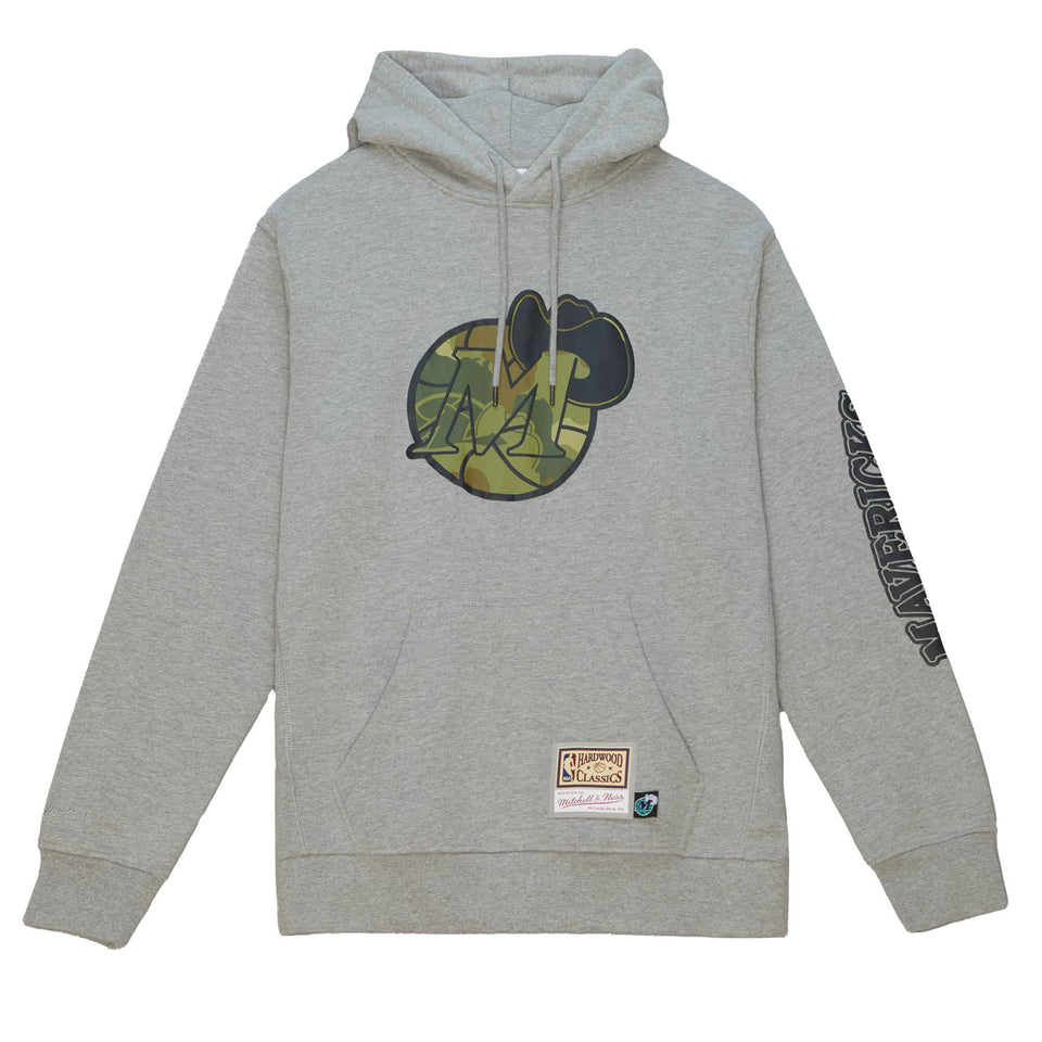 Mitchell & Ness Dallas Mavericks Dallas Mavericks NBA Hoodie (Grey Heather/Green Camo) - Mitchell & Ness