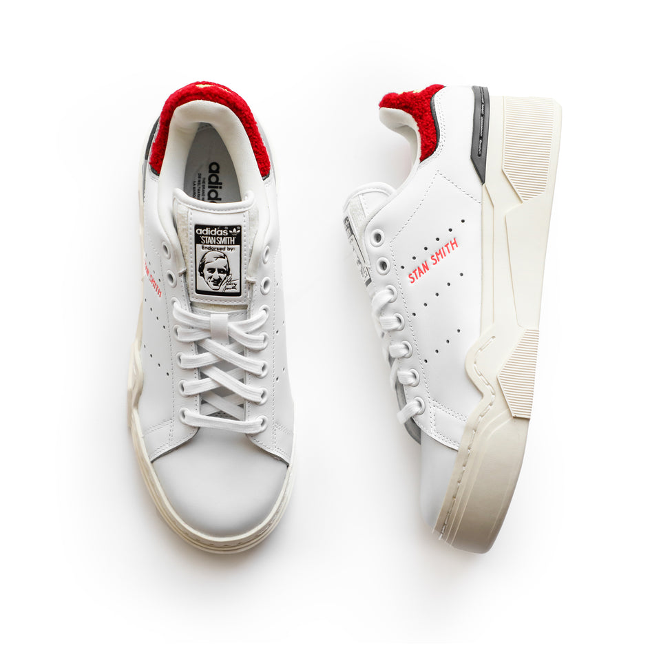 Adidas Women's Stan Smith Bonega (Footwear White/Better Scarlet-College Green) - Women's - Footwear
