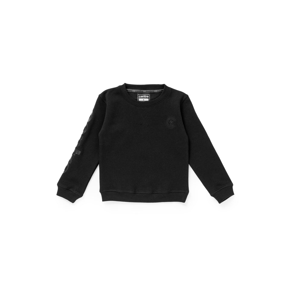 Centre Kids Crewneck Sweater (Black) - Kids