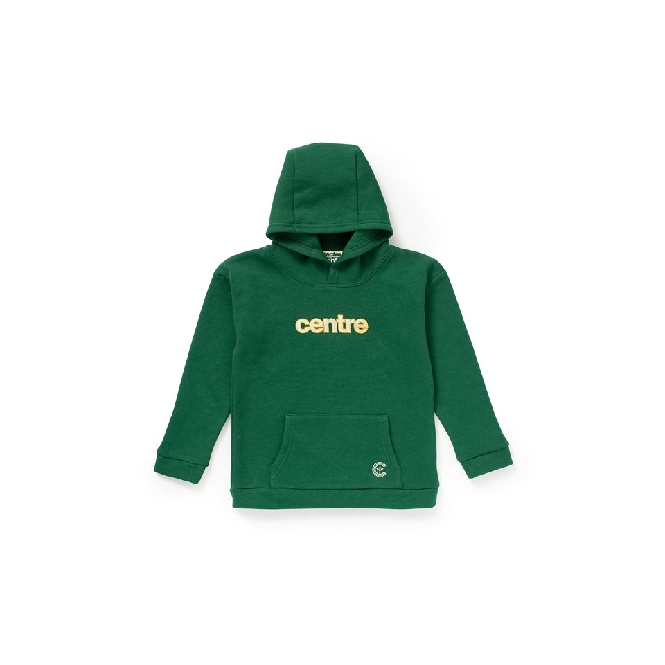 Centre Kids Drop Shoulder Pullover Hoodie (Dark Ivy) - Centre