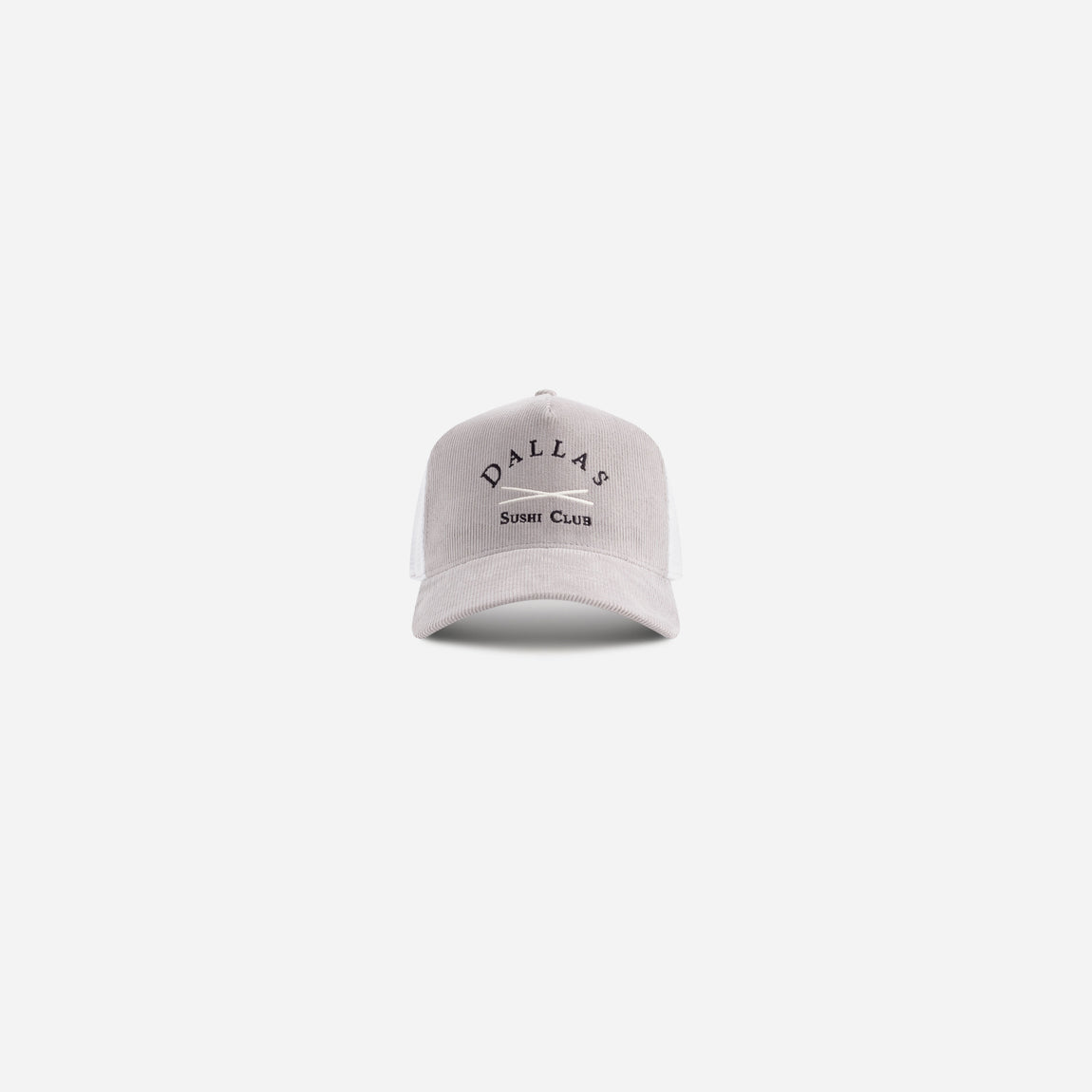 Dallas Sushi Club 5 Panel Corduroy Trucker (Grey Two Tone) - Dallas Sushi Club 5 Panel Corduroy Trucker (Grey Two Tone) - 