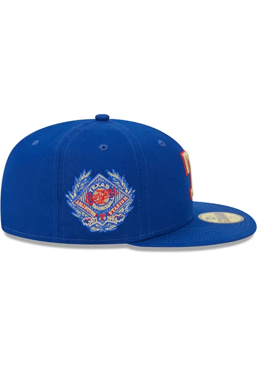 Side patch top fitted hats