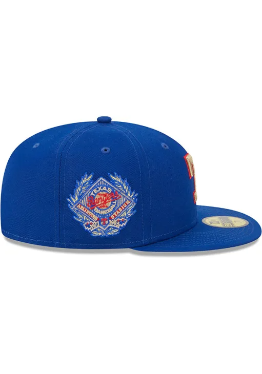 New Era 59FIFTY Texas Rangers Laurel Side Patch Fitted Hat - New Era 59FIFTY Texas Rangers Laurel Side Patch Fitted Hat - 