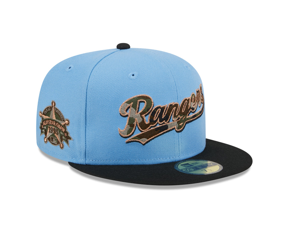 New Era 59FIFTY Texas Rangers Fitted Hat (Sky Blue/Camo) - New Era