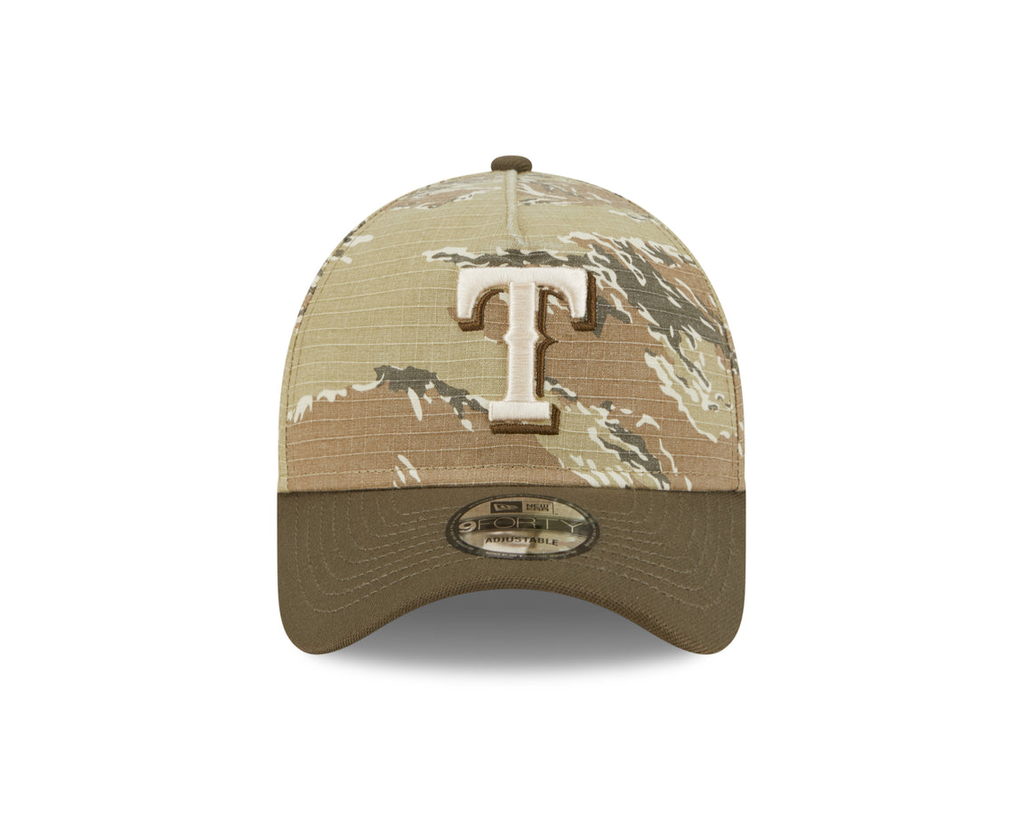 New Era 9FORTY Texas Rangers A-Frame Snapback (Two-Tone Tiger Camo) - New Era 9FORTY Texas Rangers A-Frame Snapback (Two-Tone Tiger Camo) - 
