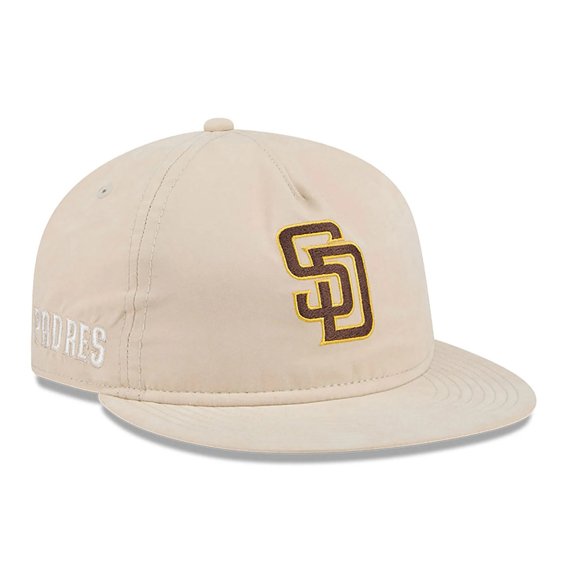 New Era 9FIFTY San Diego Padres Brushed Nylon Strapback Cap (Cream) - New Era 9FIFTY San Diego Padres Brushed Nylon Strapback Cap (Cream) - 