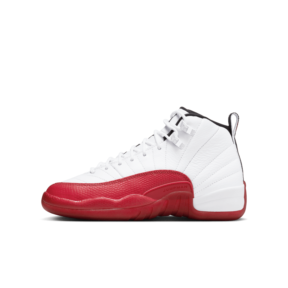 Air Jordan 12 Retro GS (White/Black-Varsity Red) - Kids