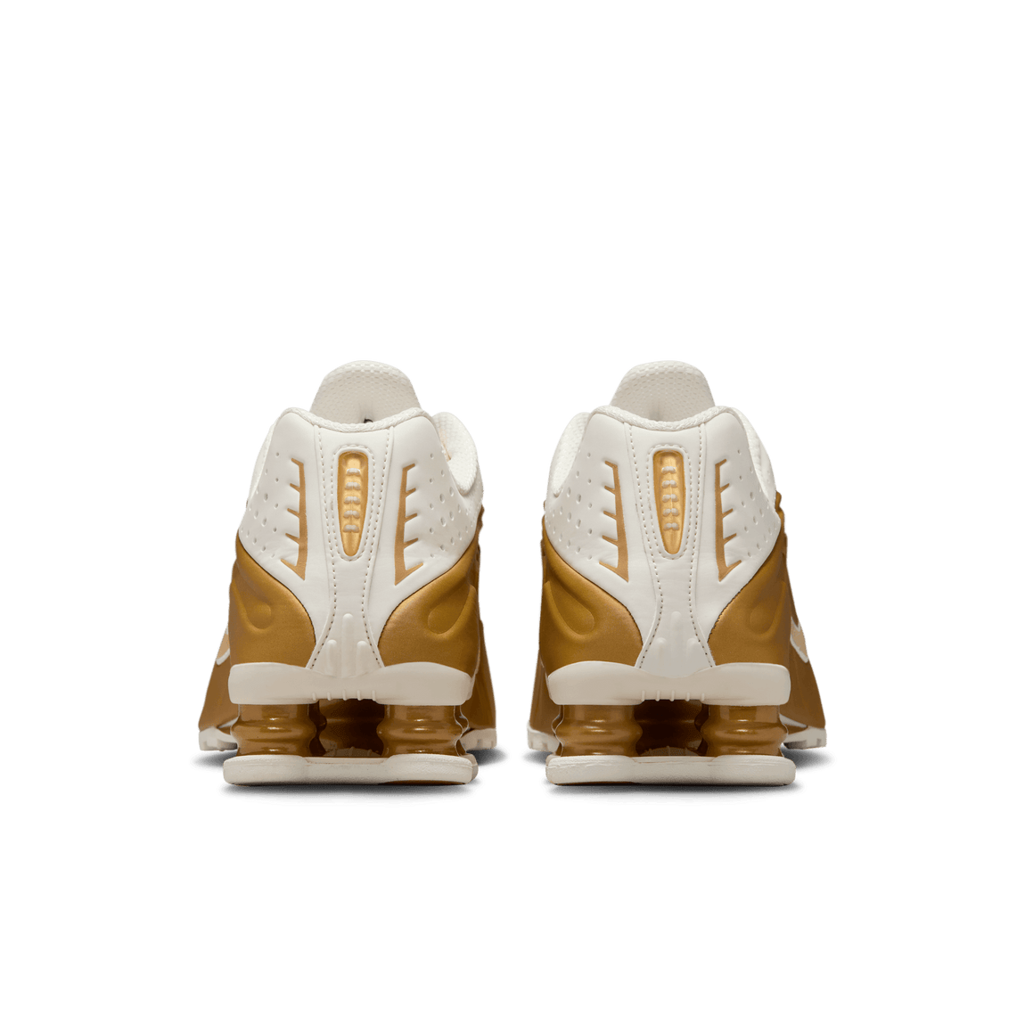 Women's Nike Shox R4 (Soft Pearl/Metallic Gold) - Women's Nike Shox R4 (Soft Pearl/Metallic Gold) - 