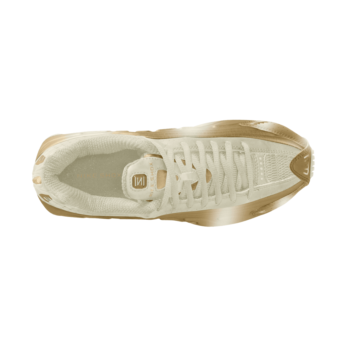 Women's Nike Shox R4 (Soft Pearl/Metallic Gold) - Women's Nike Shox R4 (Soft Pearl/Metallic Gold) - 