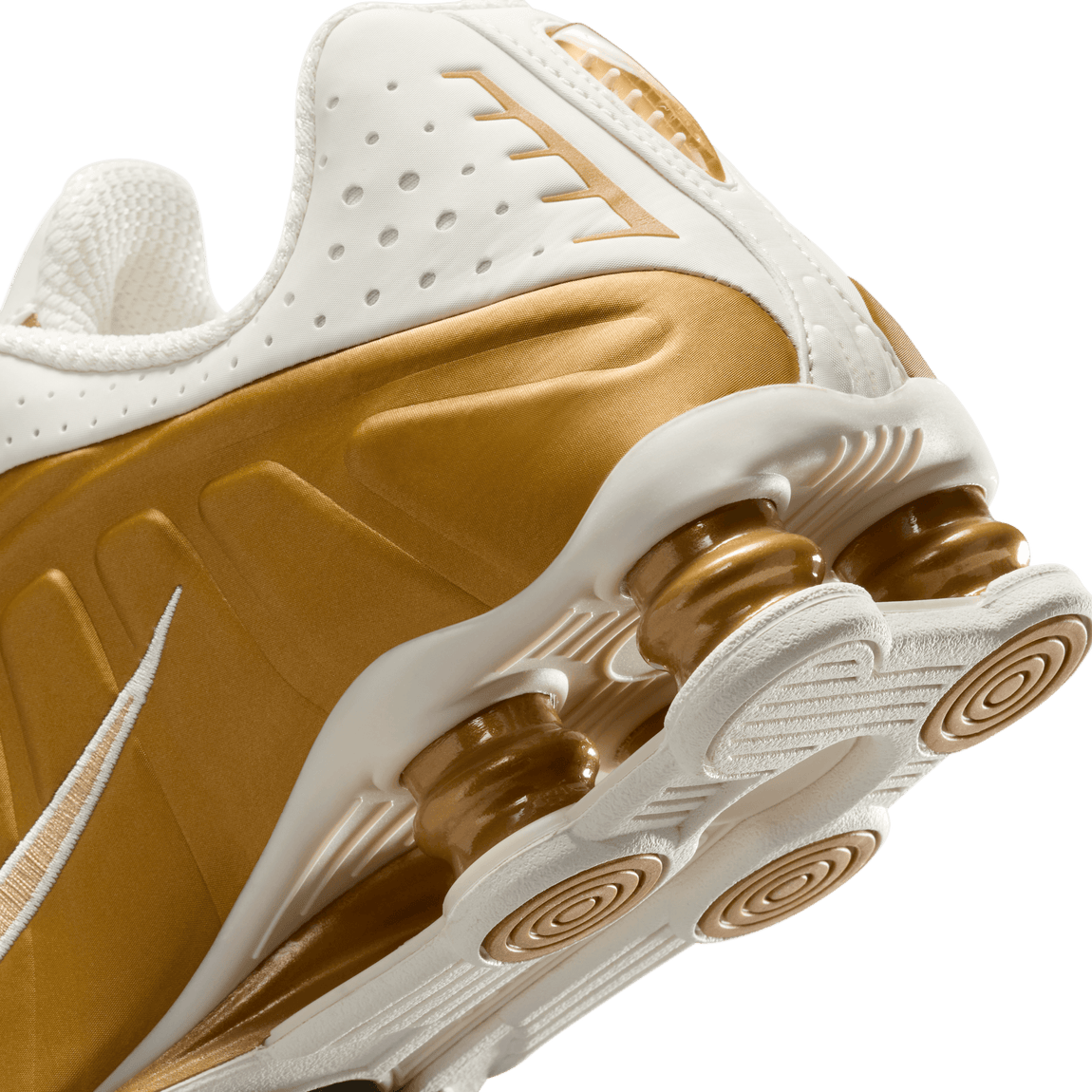 Women's Nike Shox R4 (Soft Pearl/Metallic Gold) - Women's Nike Shox R4 (Soft Pearl/Metallic Gold) - 