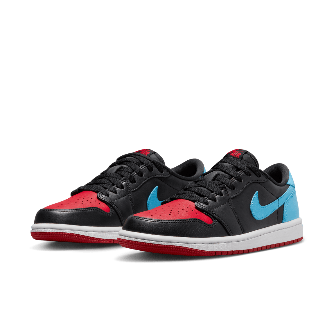 Women's Air Jordan 1 Retro Low OG ( Black / Dark Powder Blue / Gym Red ) - Women's Air Jordan 1 Retro Low OG ( Black / Dark Powder Blue / Gym Red ) - 