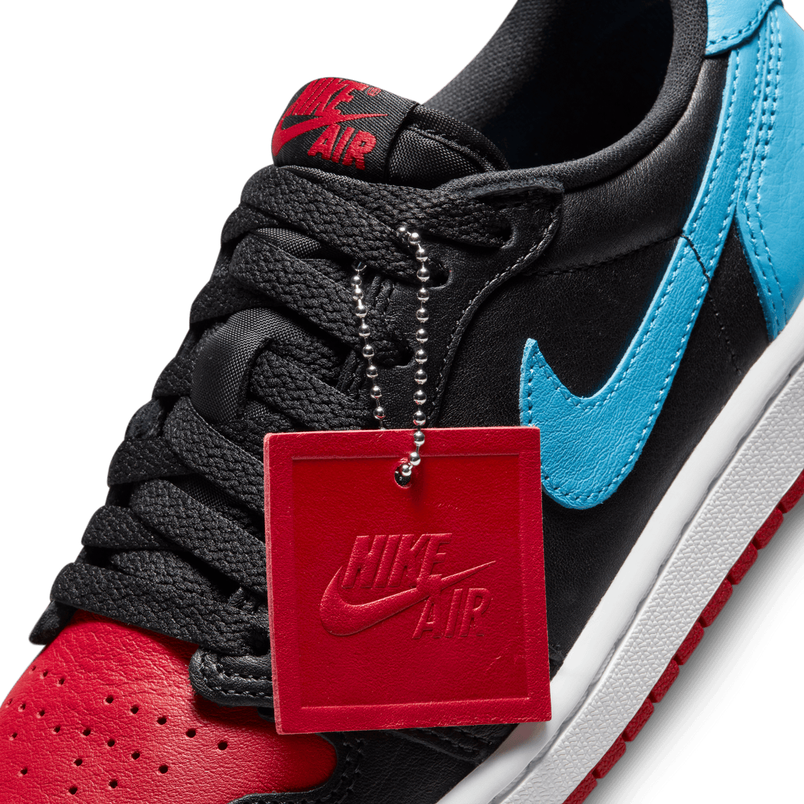 Women's Air Jordan 1 Retro Low OG ( Black / Dark Powder Blue / Gym Red ) - Women's Air Jordan 1 Retro Low OG ( Black / Dark Powder Blue / Gym Red ) - 