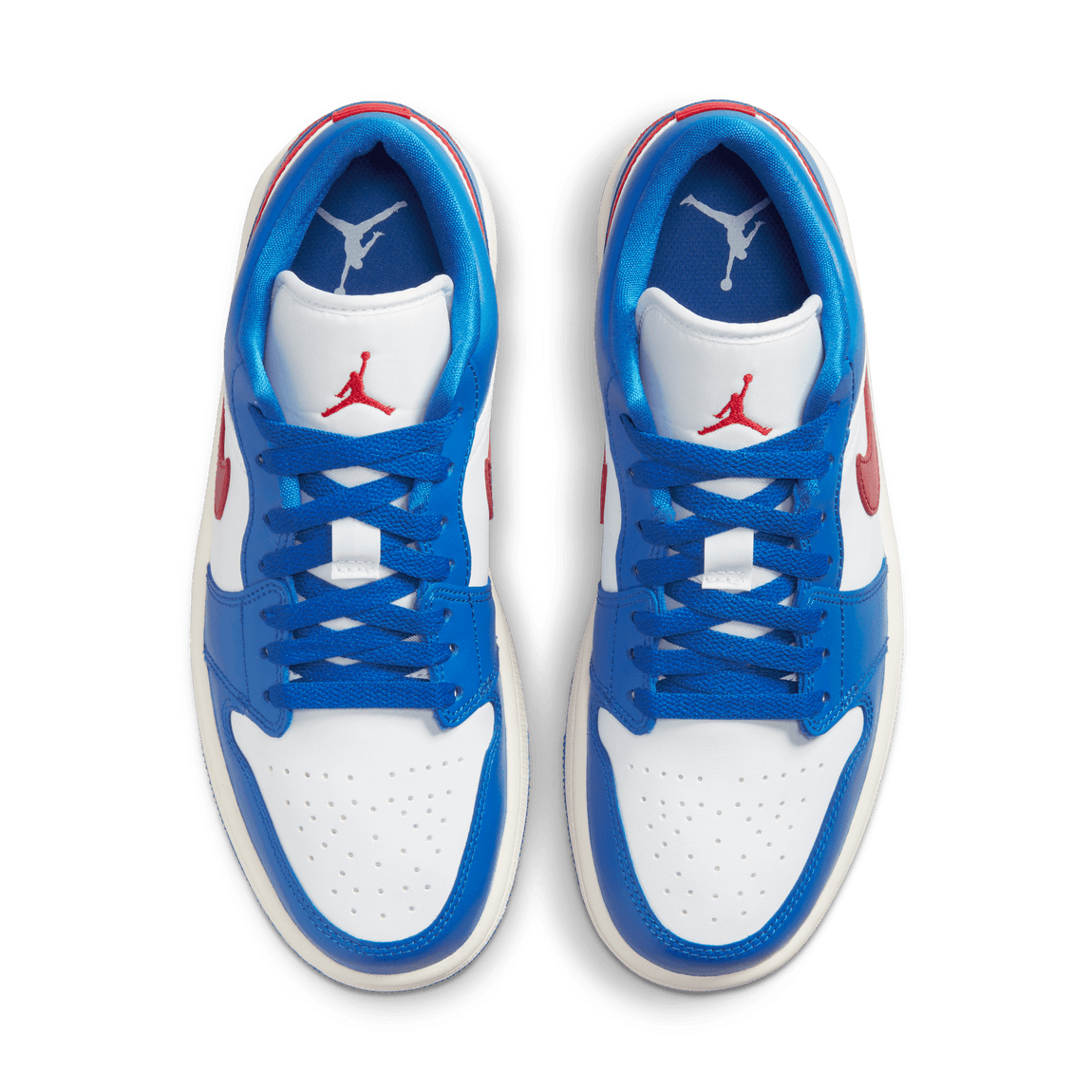 Women's Air Jordan 1 Low (Sport Blue/Gym Red/White-Sail) - Women's Air Jordan 1 Low (Sport Blue/Gym Red/White-Sail) - 
