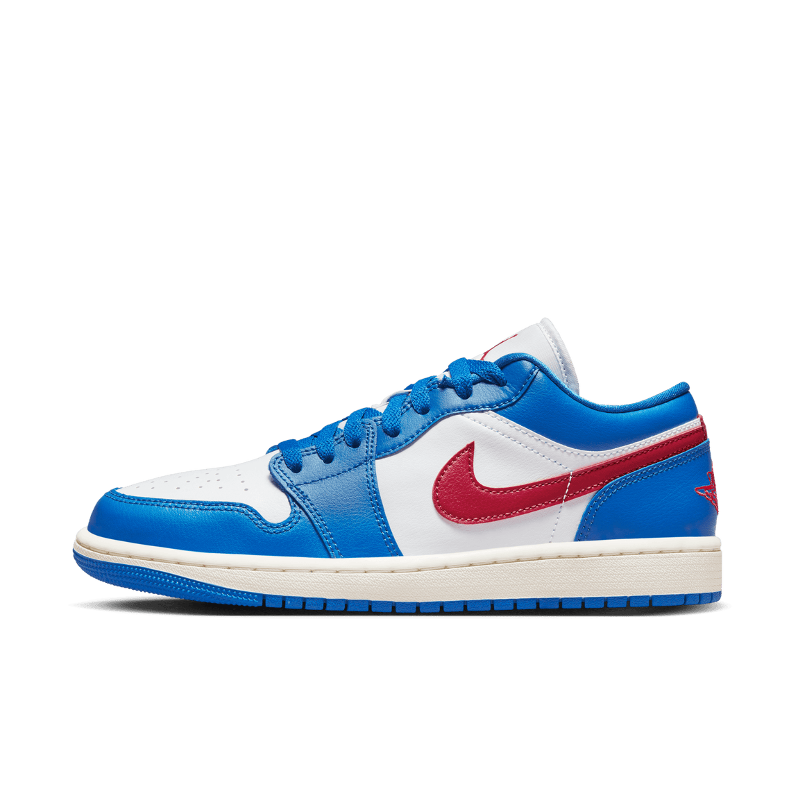 Women's Air Jordan 1 Low (Sport Blue/Gym Red/White-Sail) - Women's Air Jordan 1 Low (Sport Blue/Gym Red/White-Sail) - 