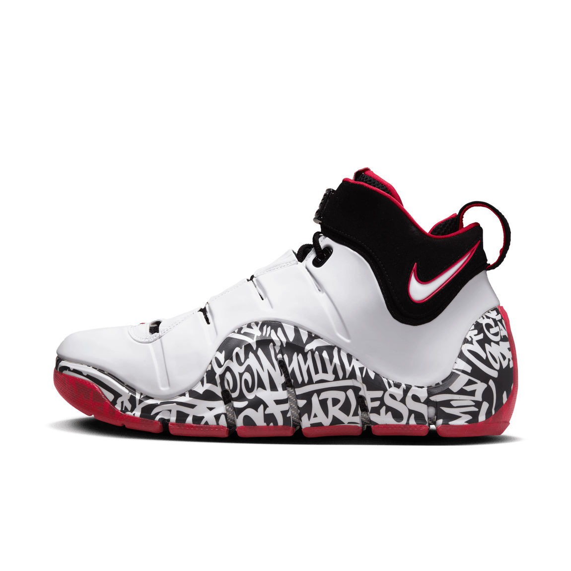 Nike Zoom Lebron 4 QS White Black Varsity Red