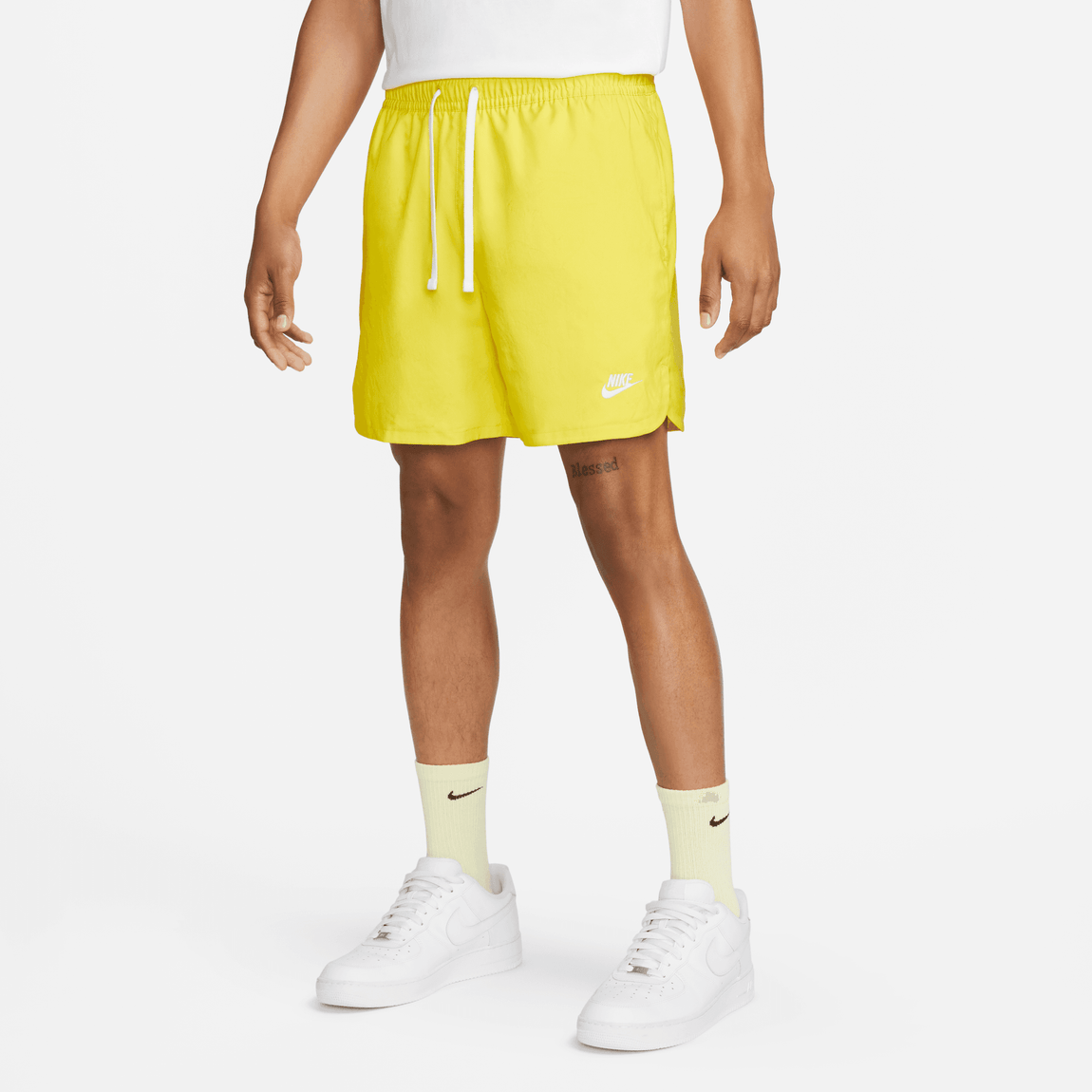 Nike Sportswear Sport Essentials Shorts (Opti Yellow/White) - Nike Sportswear Sport Essentials Shorts (Opti Yellow/White) - 