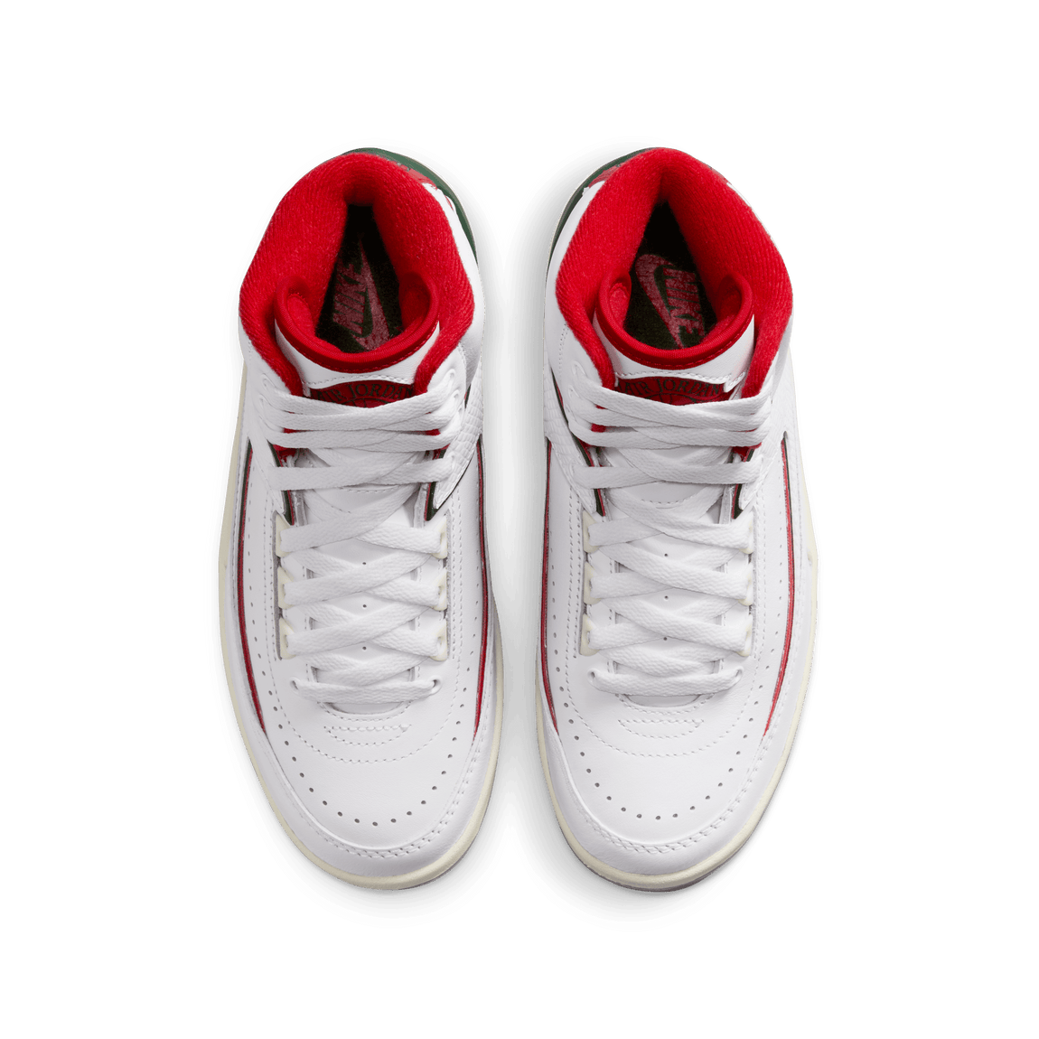 Air Jordan 2 Retro GS (White/Fire Red-Fir-Sail) - Air Jordan 2 Retro GS (White/Fire Red-Fir-Sail) - 