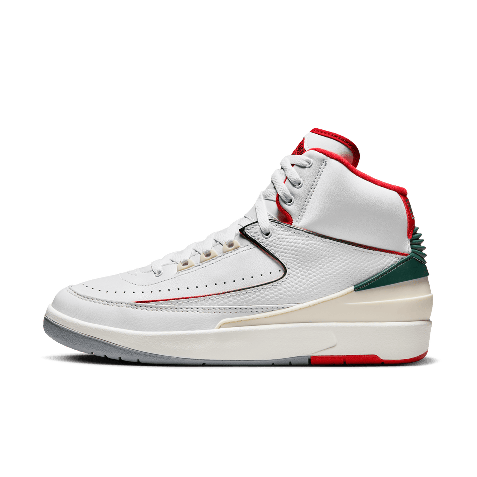 Air Jordan 2 Retro (White/Fire Red-Fir-Sail) 11/15 - Men's - Footwear