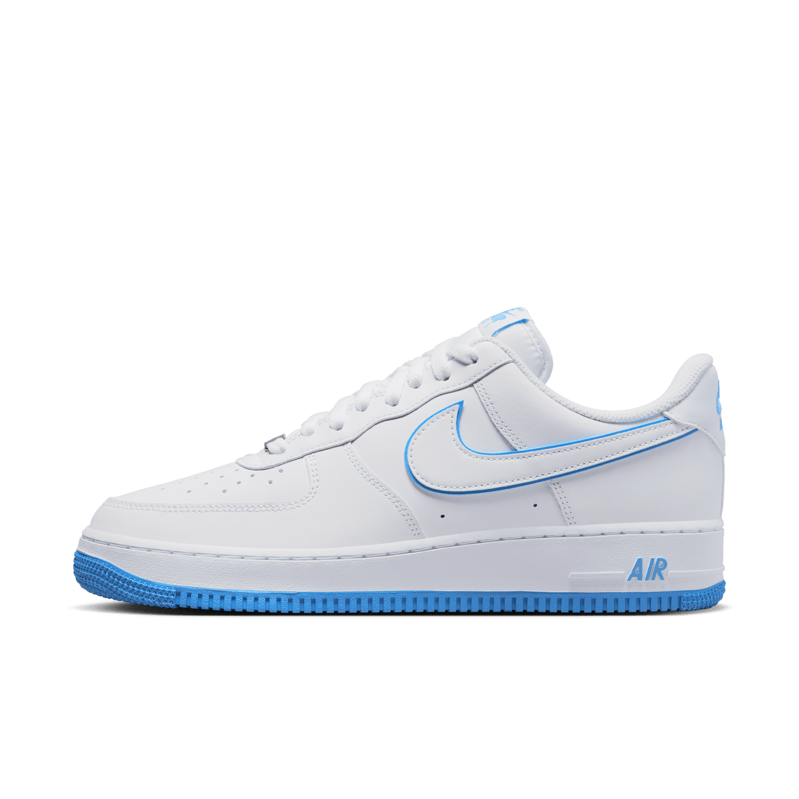 Nike Air Force 1 '07 (White/University Blue-White) - Nike Air Force 1 '07 (White/University Blue-White) - 