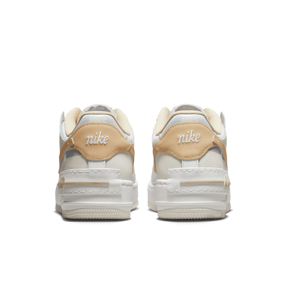 Women's Nike Air Force 1 Shadow (Summit White/Sesame-Wolf Grey) - Women's Nike Air Force 1 Shadow (Summit White/Sesame-Wolf Grey) - 