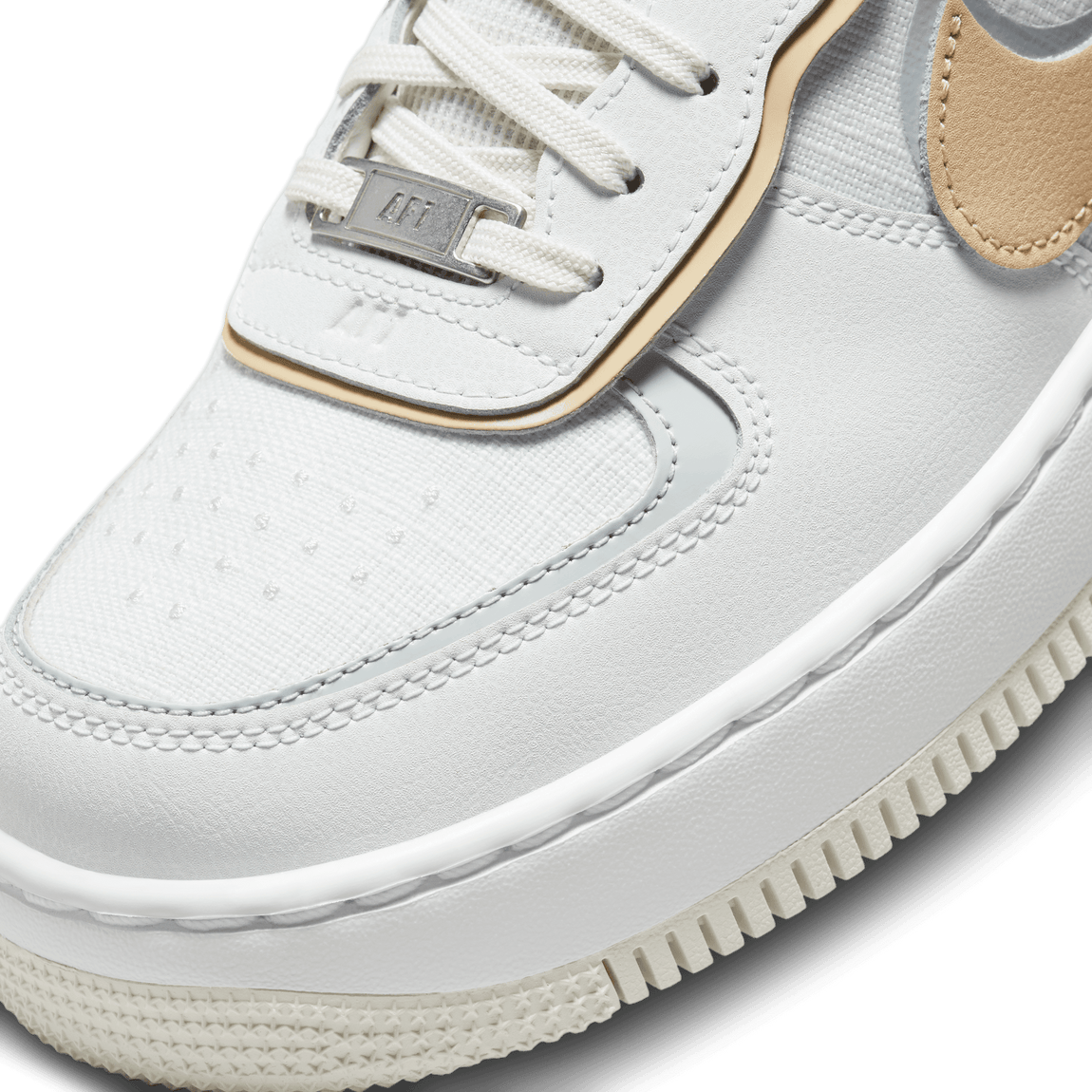 Women's Nike Air Force 1 Shadow (Summit White/Sesame-Wolf Grey) - Women's Nike Air Force 1 Shadow (Summit White/Sesame-Wolf Grey) - 