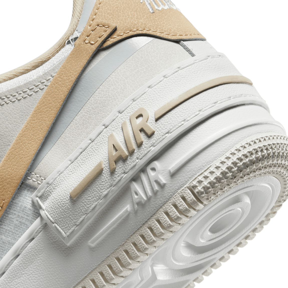 Women's Nike Air Force 1 Shadow (Summit White/Sesame-Wolf Grey) - Women's Nike Air Force 1 Shadow (Summit White/Sesame-Wolf Grey) - 