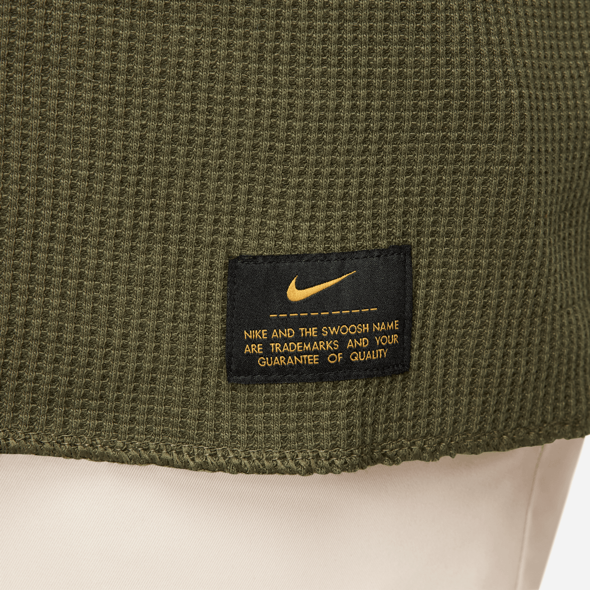 Nike Life Long-Sleeve Heavyweight Waffle Top (Cargo Khaki/Medium Olive/Cargo Khaki) - Nike Life Long-Sleeve Heavyweight Waffle Top (Cargo Khaki/Medium Olive/Cargo Khaki) - 