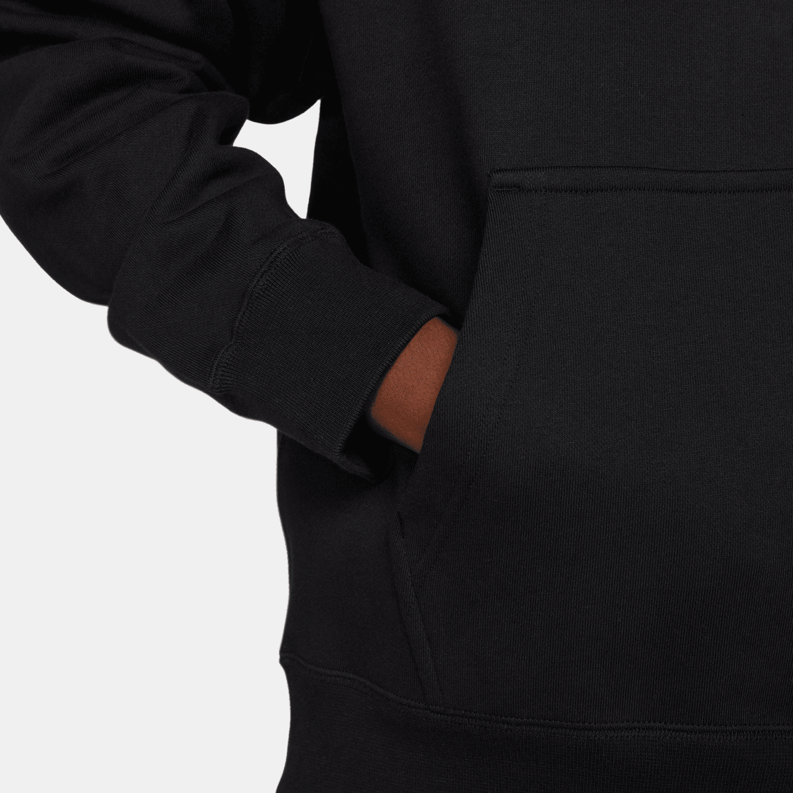 Nike Solo Swoosh Fleece Pullover Hoodie (Black/White) - Nike Solo Swoosh Fleece Pullover Hoodie (Black/White) - 