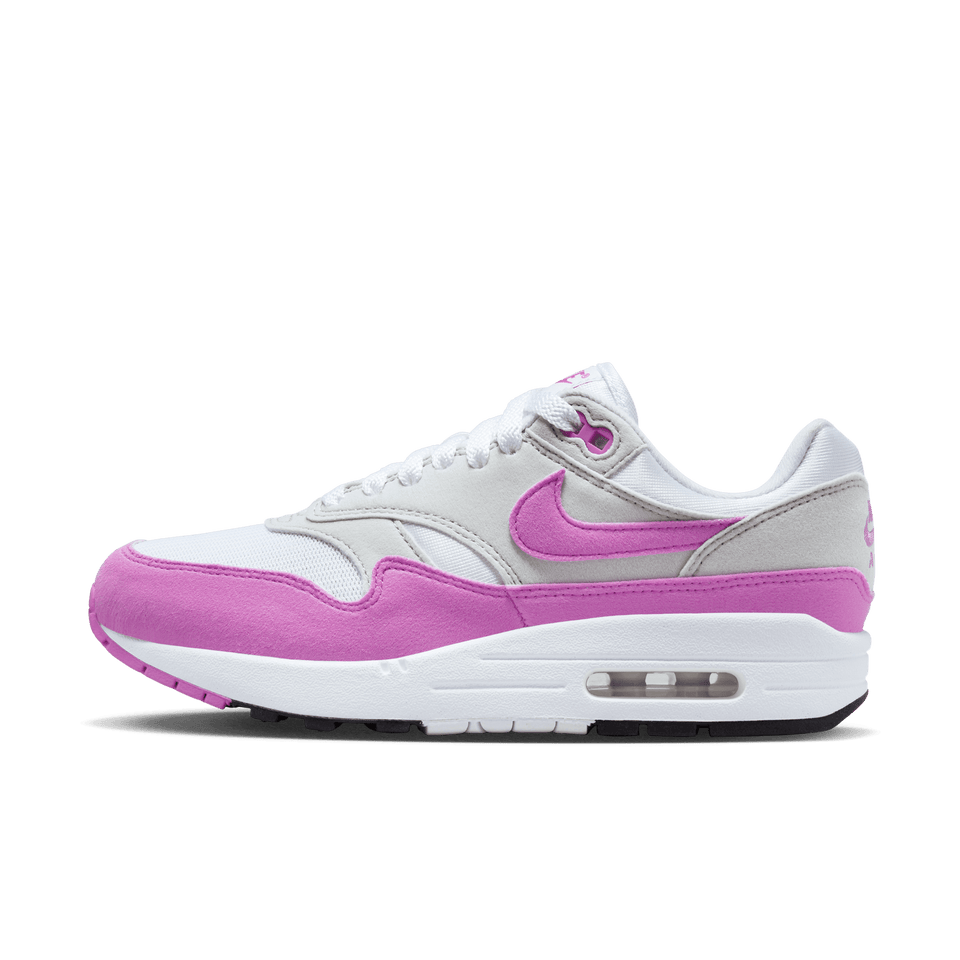 Women's Nike Air Max 1 '87 (Neutral Grey / Fuchsia Dream / White/ Black) - Nike