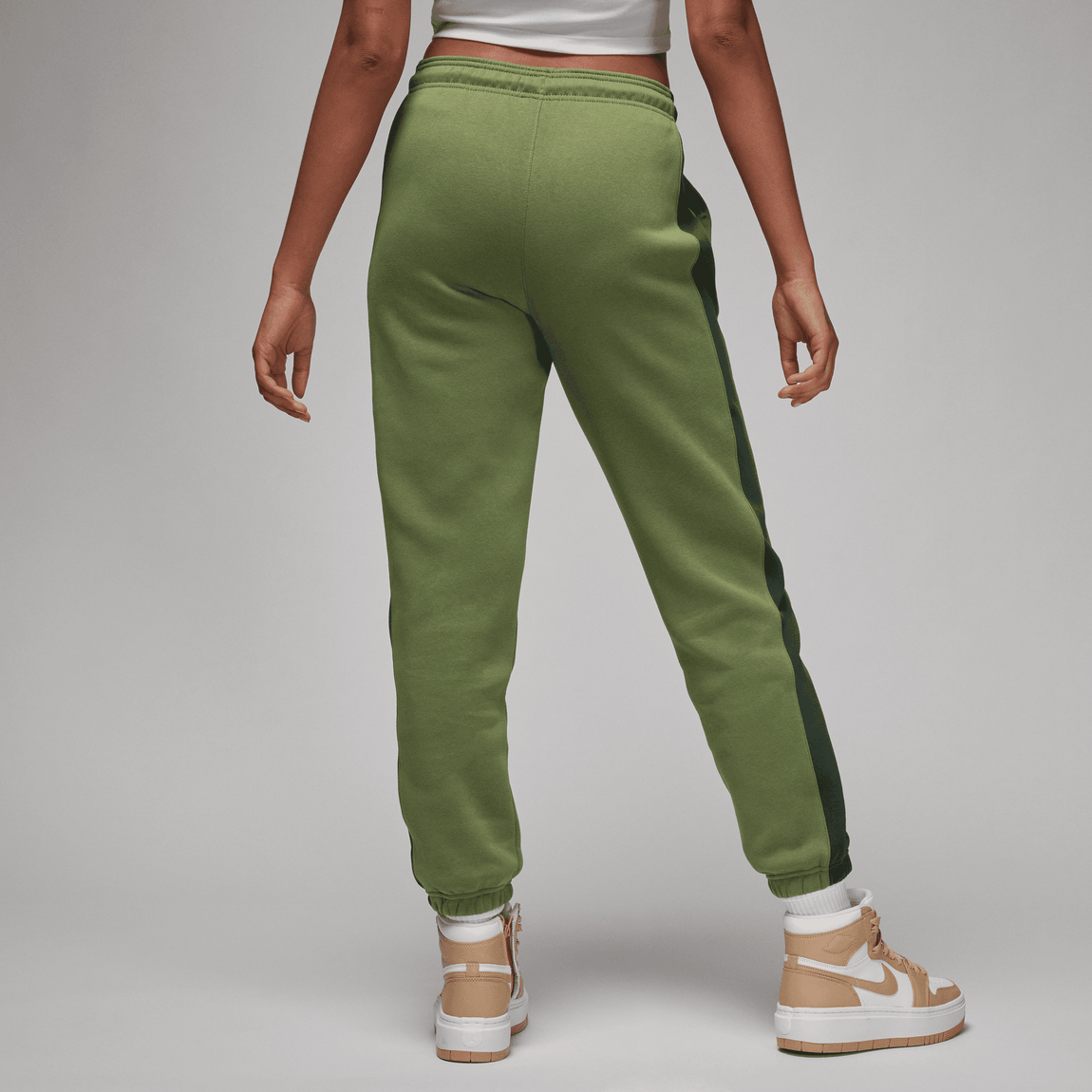 Olive green top jordan joggers